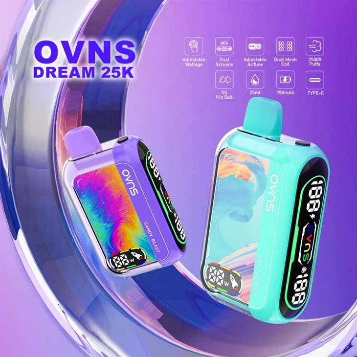 25000puffs Dual Display Adjustable Wattage Disposable Vape