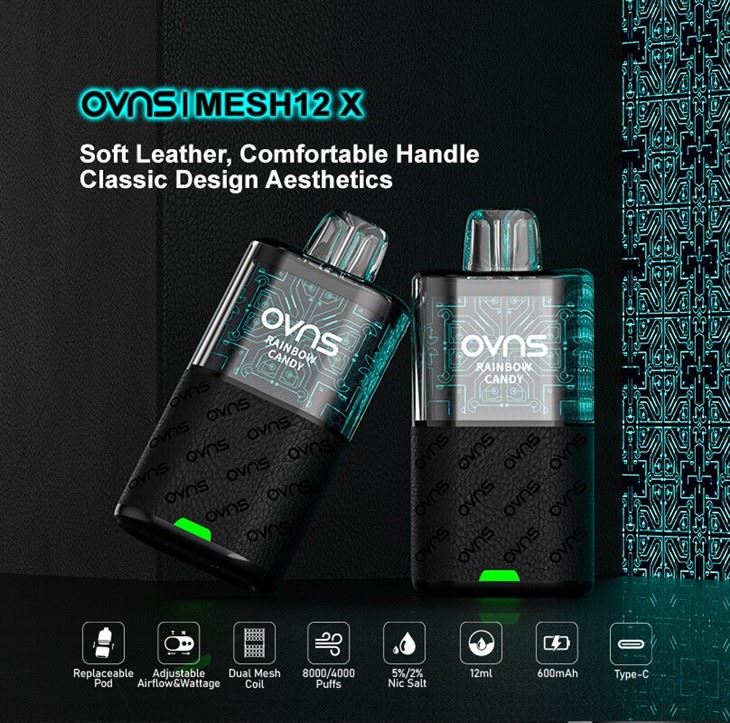 MESH12 X PREFILLED VAPE POD SYSTEM 8000 PUFFS REPLACEABLE
